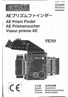 Mamiya RZ 67 - System manual. Camera Instructions.